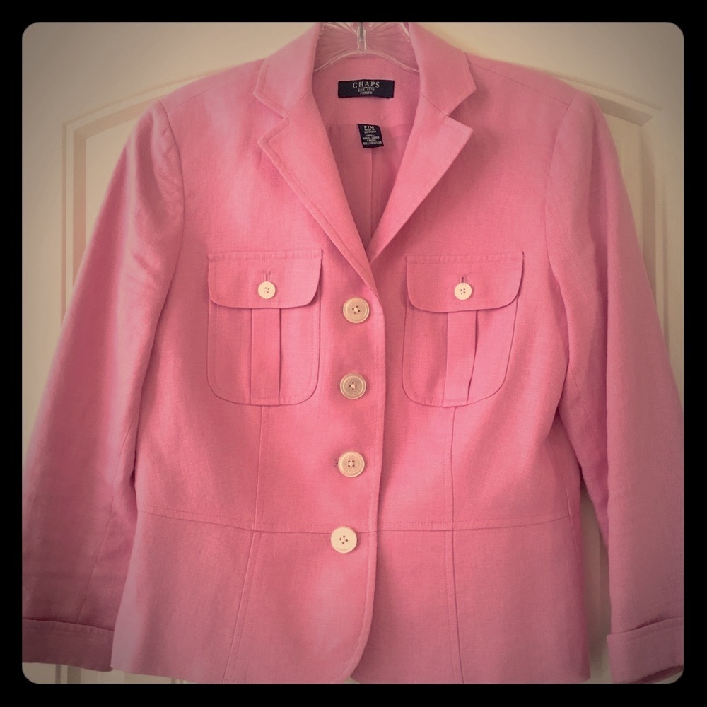 Chaps Linen Blazer